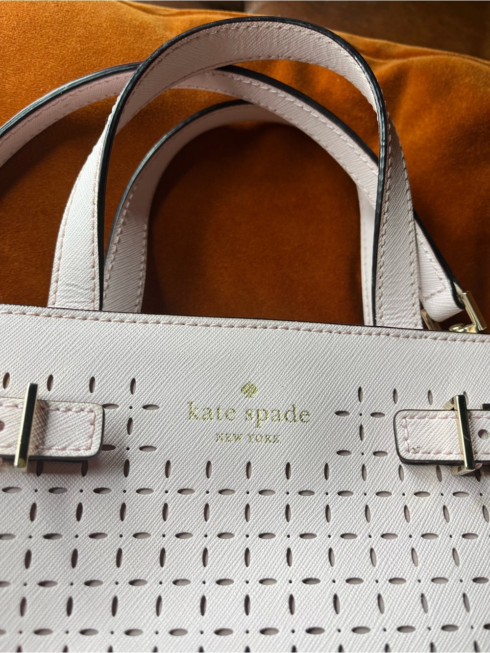 kate spade Pink Perforated Leather Tote - Picture 3 of 15
